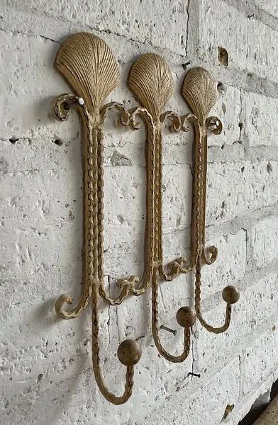 Perchero 3 Ganchos De Conchas Marinas Para Pared