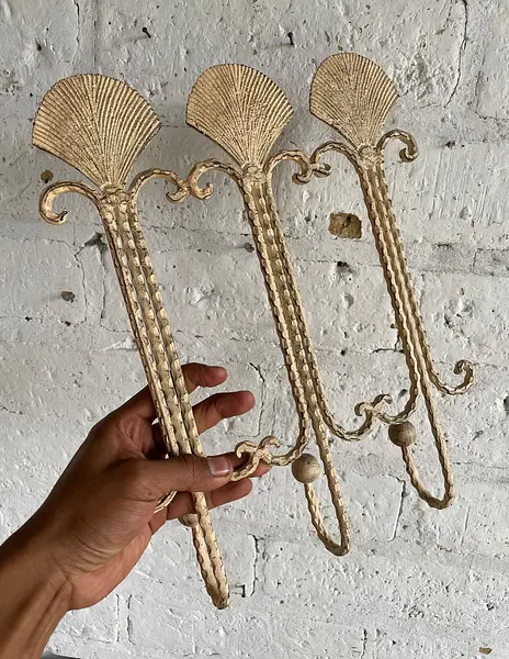 Perchero 3 Ganchos De Conchas Marinas Para Pared