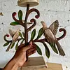 Candelabros Metálicos Con Pájaros Sobre Ramas