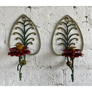 Candelabros X 2 En Forja Para Pared