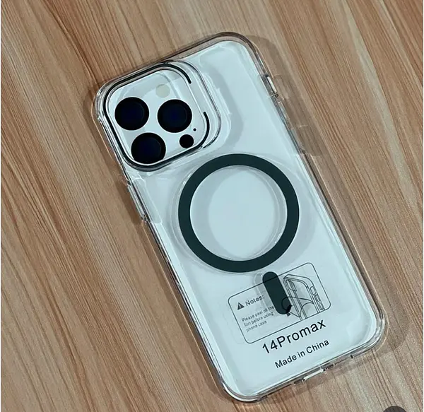 Case Magsafe Negro Transparente Iphone 16pro+