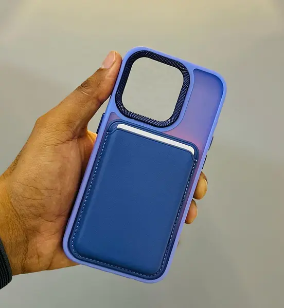Case Magsafe Tarjetero En Cuero Lila Iphone 16pro