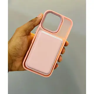 Case Magsafe Tarjetero En Cuero Lila Iphone 15pro