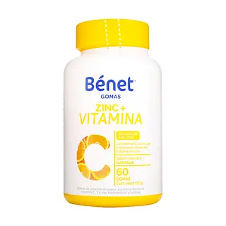Gomas Bénet Zinc + Vitamina C Naranja
