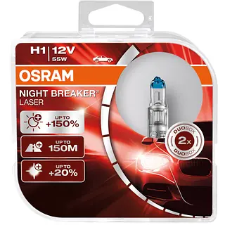Bombillo H1 Osram 150 % + Luz 12v