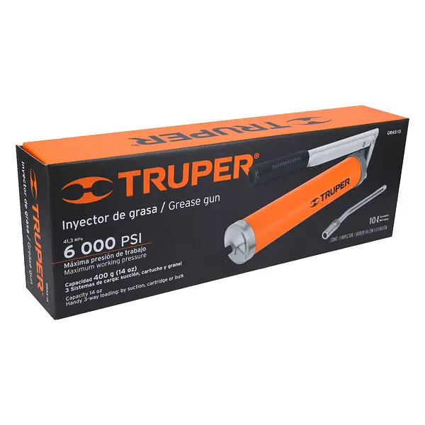 Inyectora De Grasa 14 Oz, 6000 Psi Con Grip Antiderrapante