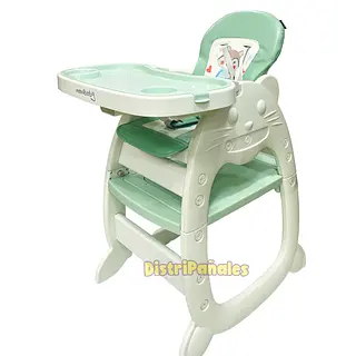 Silla Comedor 3 En 1 Maxibaby Celeste