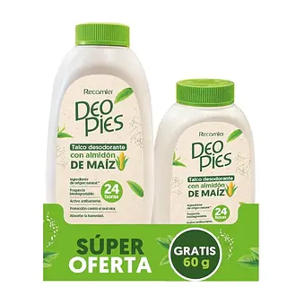 Deo Pies Talco Almidón De Maíz