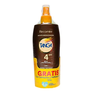 Bronceador Tanga Spf 4 Aceite + Gel Afeitar