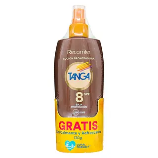 Bronceador Tanga Spf 8 Loción + Gel Afeitar