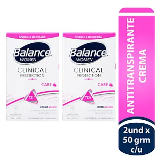 Desodorante Balance Clinical Care Women Crema 2x1