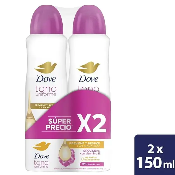Desodorante Dove Spray Orquídeas 2x1