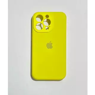 Silicon Case Amarillo Protector Cámaras Iphone 15pro+