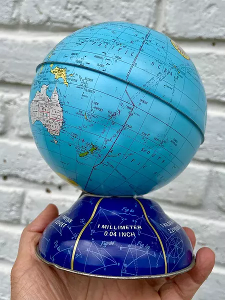 Mapamundi Alcancía De Estudiante - U.S.A. 1960