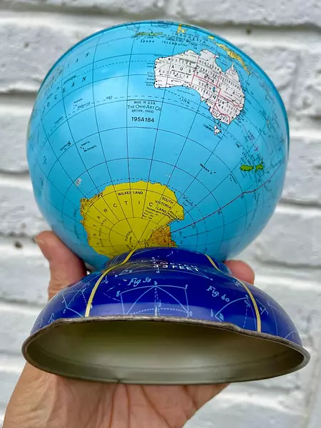 Mapamundi Alcancía De Estudiante - U.S.A. 1960