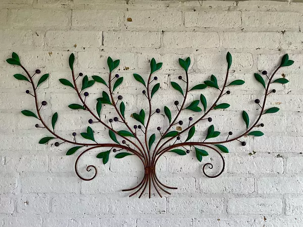 Aplique De Pared Grande Rama De Olivo