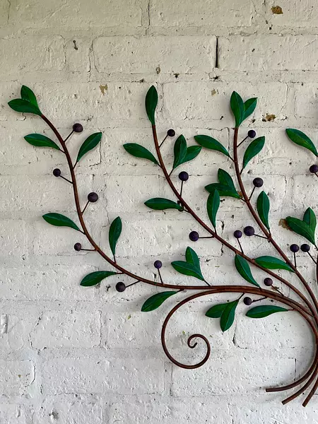 Aplique De Pared Grande Rama De Olivo