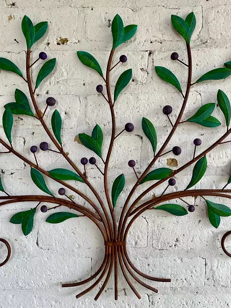 Aplique De Pared Grande Rama De Olivo