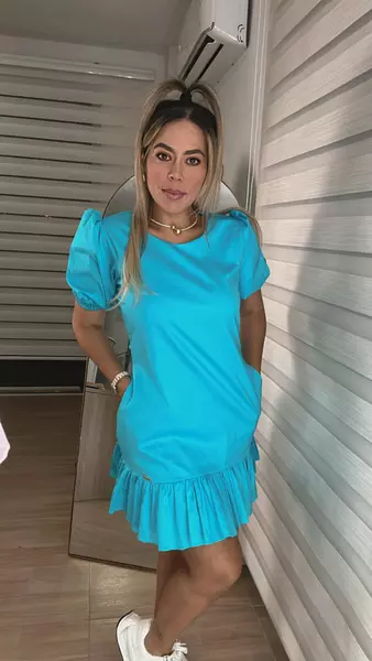 Vestido Azul Agua Marina