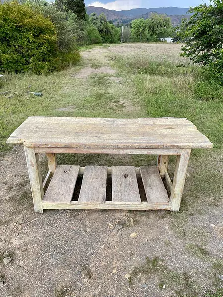 Banco De Carpintero 2 Niveles Con Prensa - Colombia 1950