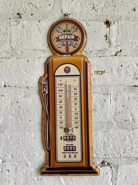 Termómetro De Pared Con Base Metálica