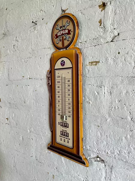 Termómetro De Pared Con Base Metálica