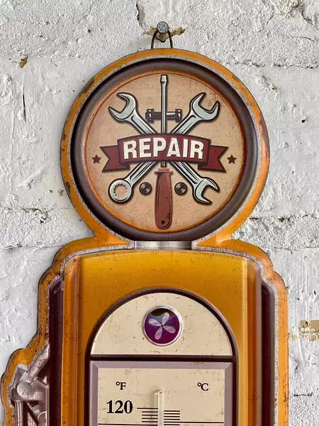 Termómetro De Pared Con Base Metálica