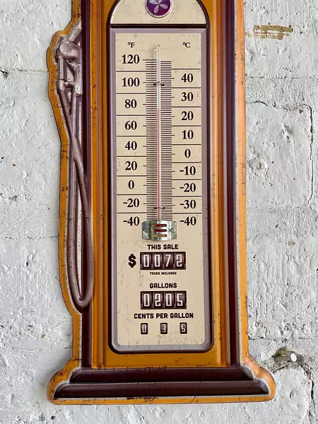 Termómetro De Pared Con Base Metálica