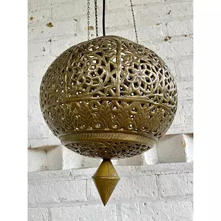 Lámpara Redonda De Techo - India 1970