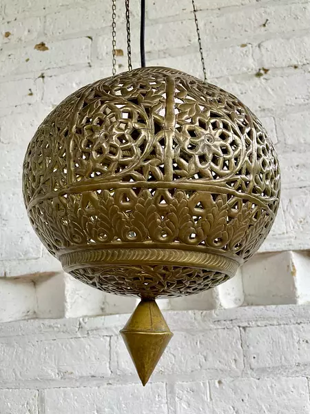 Lámpara Redonda De Techo - India 1970