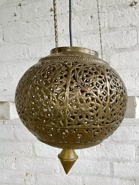 Lámpara Redonda De Techo - India 1970