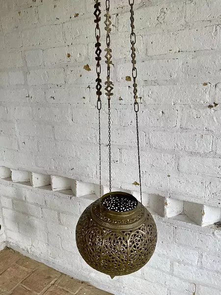 Lámpara Redonda De Techo - India 1970