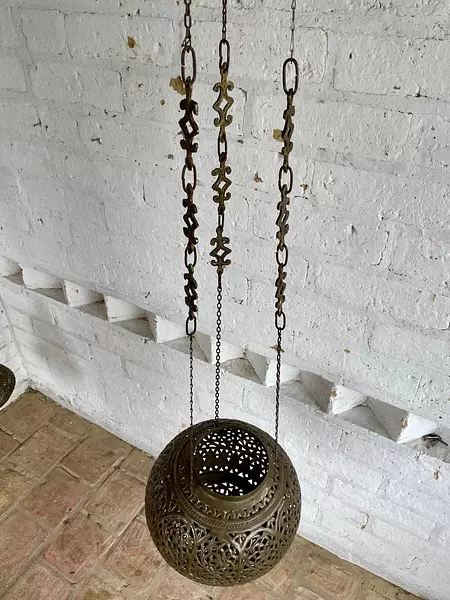 Lámpara Redonda De Techo - India 1970