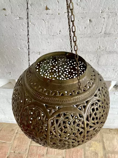 Lámpara Redonda De Techo - India 1970