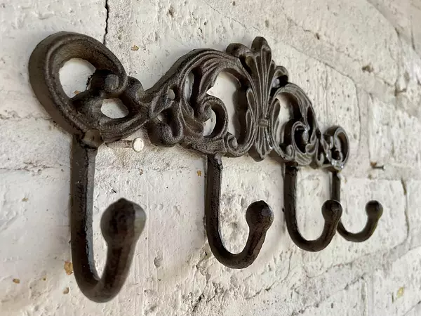 Perchero Para Anclar En Pared Cuatro Ganchos