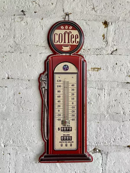 Termómetro De Pared Con Base Metálica