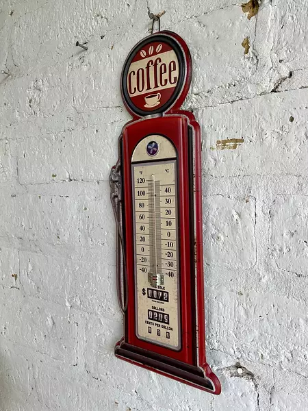 Termómetro De Pared Con Base Metálica