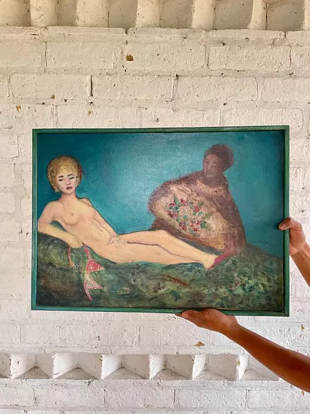 Pintura Original Lourdes Morales - Bogotá 1991