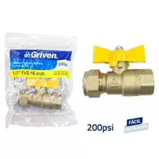 Valvula De Gas Bola Hembra