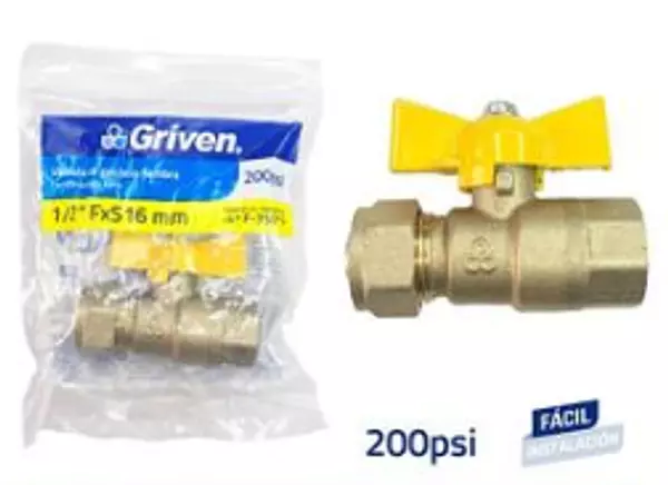 Valvula De Gas Bola Hembra