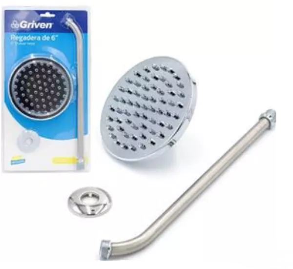 Regadera Para Ducha 6" Blister Pza