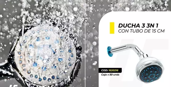 Ducha 3 En 1 Tubo 15 Cm