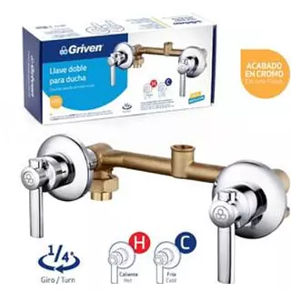 Mezclador De 8" Para Ducha Palanca Redondo Metalico Acabado