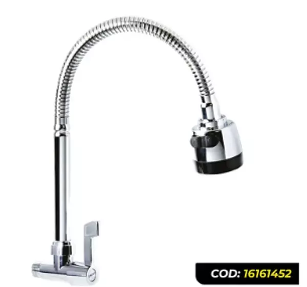 Llave Lavaplatos Pared Flexible Palanca