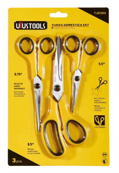 Tijera Domestica Set De 3pcs Uyu