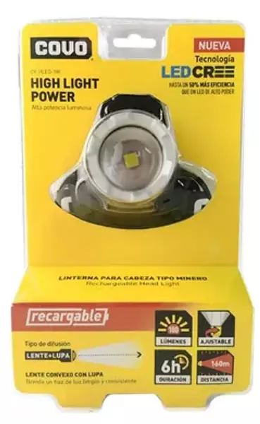 Linterna Led Para Cabeza Tipo Minero (Recargable)