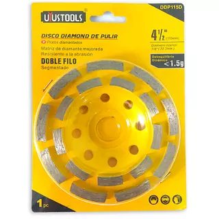 Disco Diamond De Pulir 115mm Doble Filo Uyu