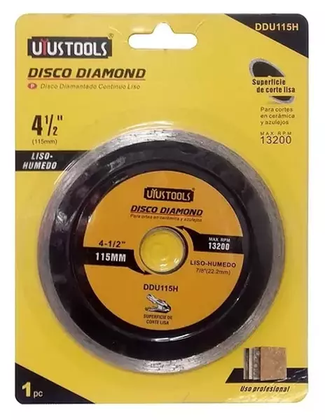 Disco Diamond Uyustools 115 Liso-Humedo