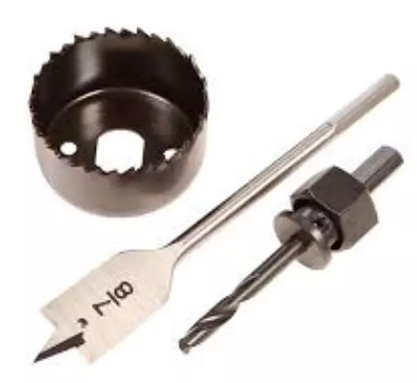 Sierra Y Broca P/Instalar Chapa 3pcs
