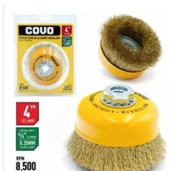 Cepillo Copa Alambre 4" Blister Pza